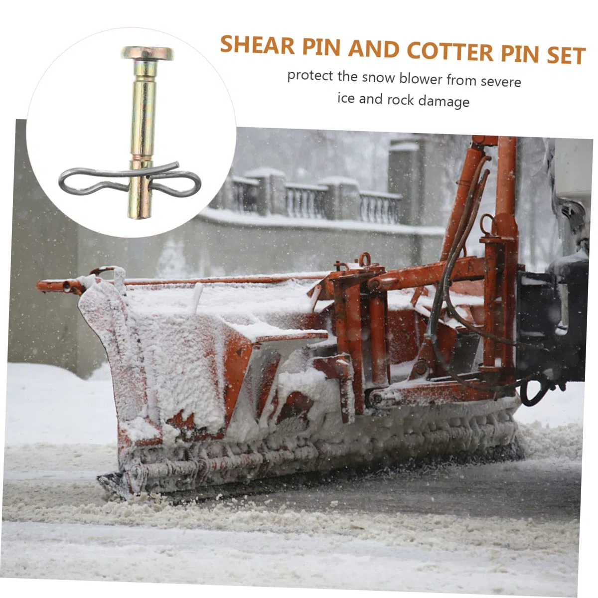 Kit Pasadores De Corte y Cotter para Quitanieves Compatible con Modelo y Incluye Pasadores y Cotter para Protección contra Daños por Hielo Reparación Fácil y Rápida del Soplador