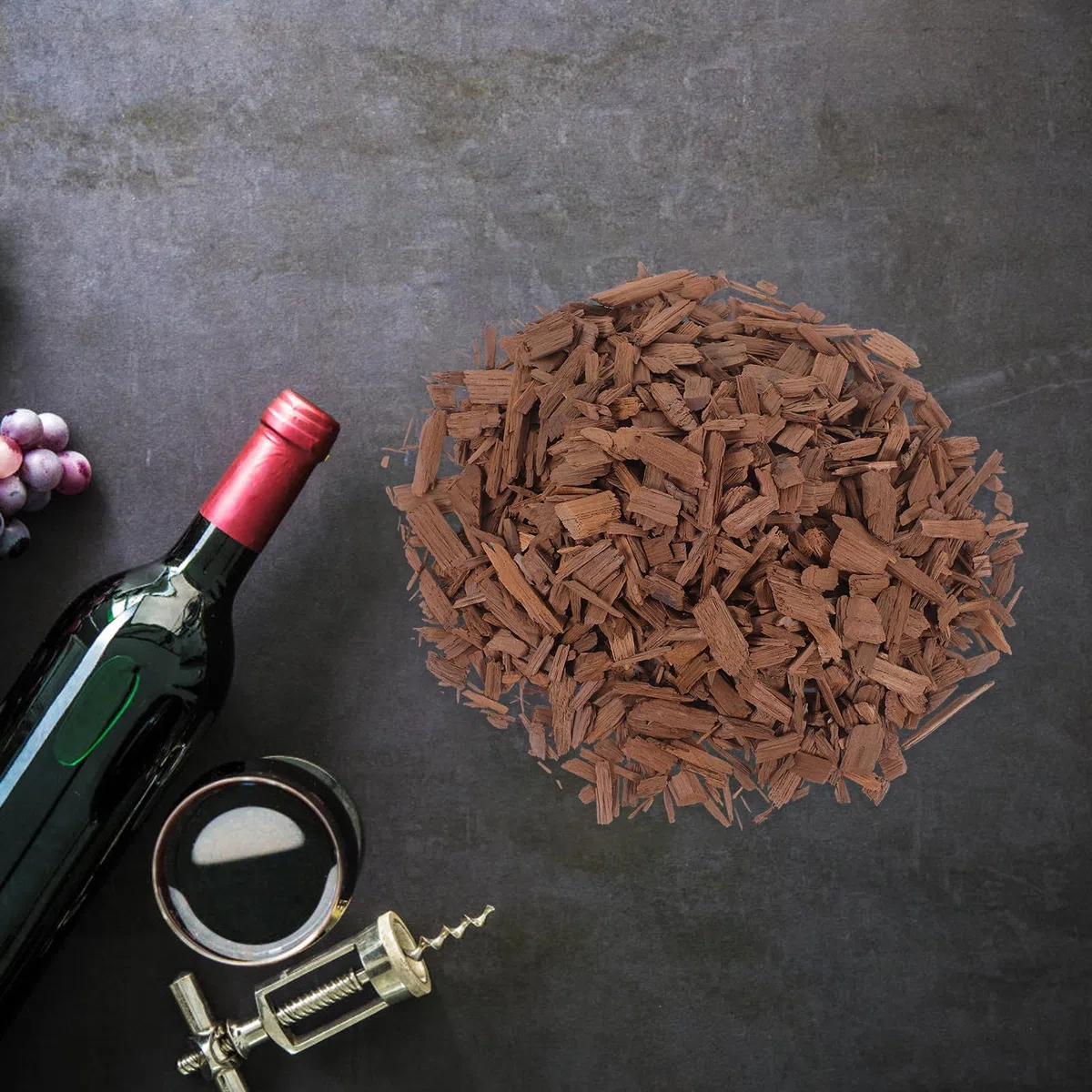 FUOYLOO Virutas de Roble Francés Tostado Medio para Elaboración Casera de Vino y Cerveza, 100 G, Chips de Madera para Mejorar Aroma y Sabor, Suministros para Elaboración de Vino y