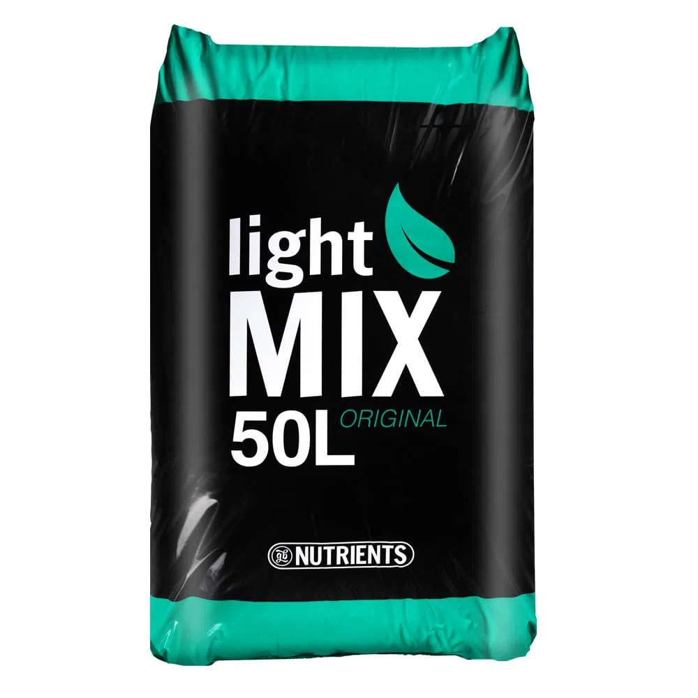 Light Mix GB Nutrients | Sustrato Universal con Turba, Fibra de Coco y Perlita- Tierra para Plantas y Cultivos - 50 L
