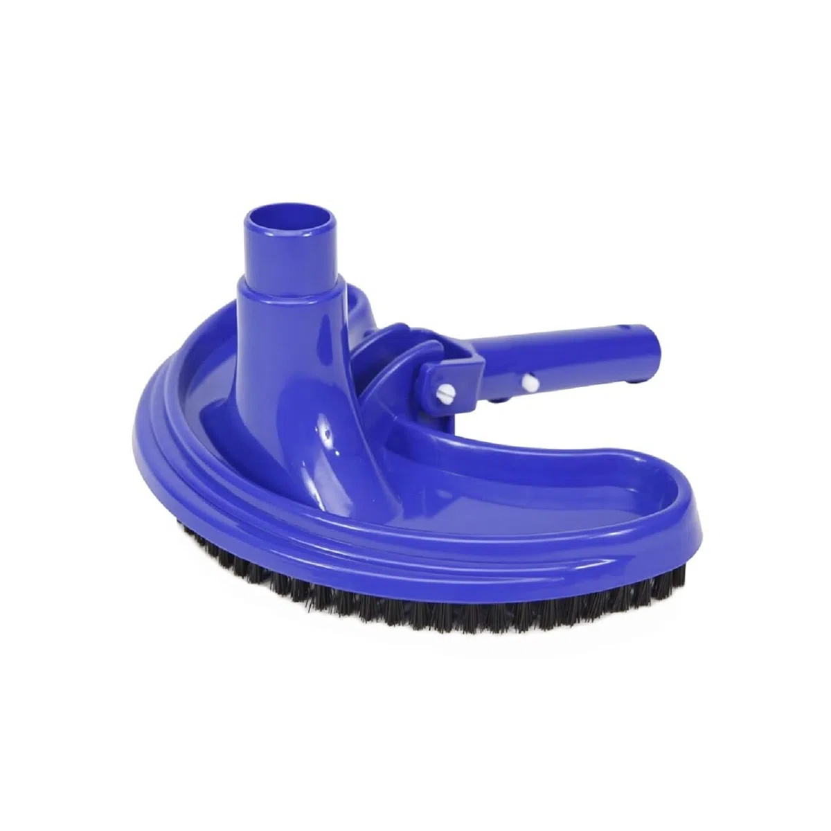 Tradineur - Limpiafondos de Piscina, Cepillo Limpiador de Fondos Manual Azul 14 x 26 x 13 cm, conexión de Manguera 32 mm diámetro, para Mango telescópico