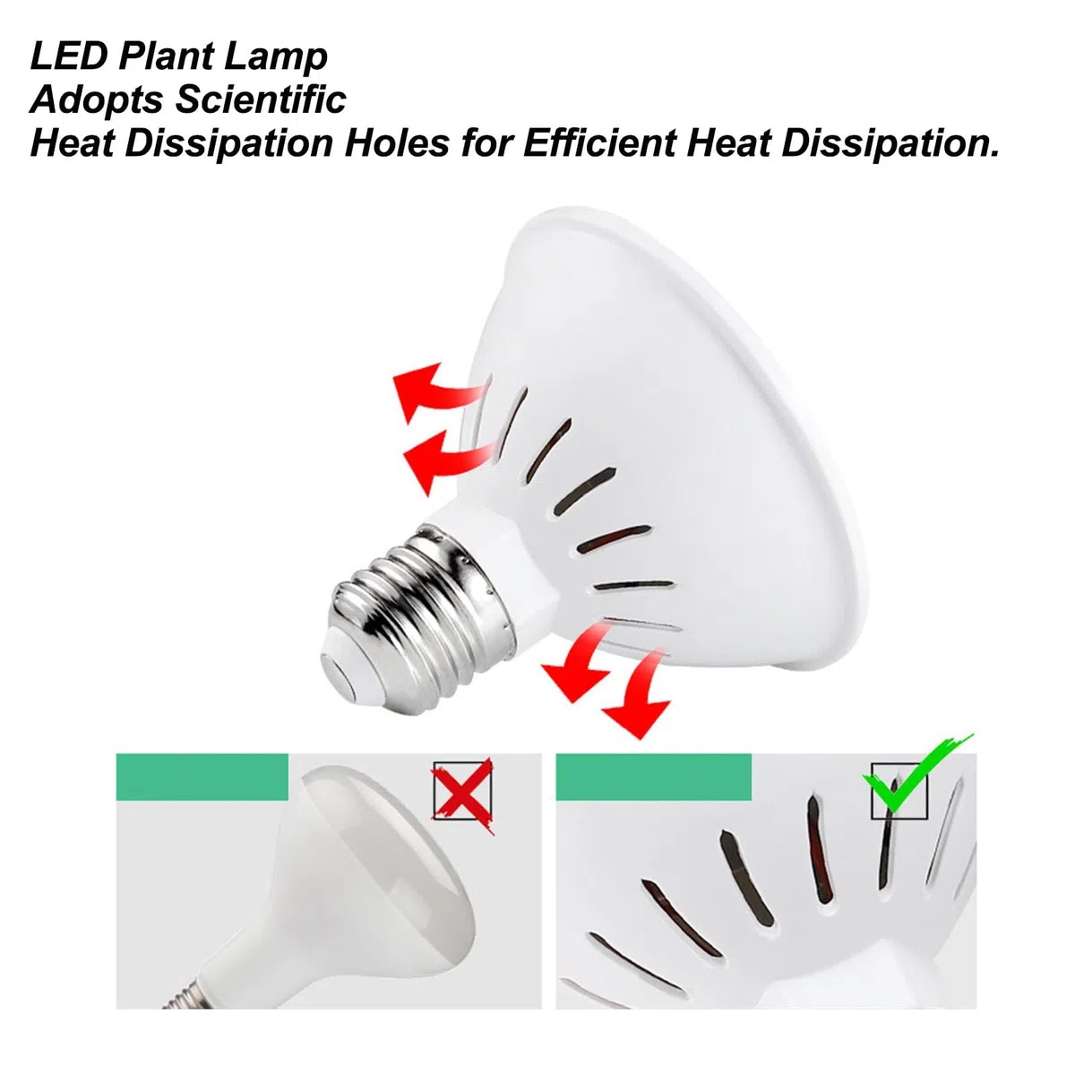 Alomejor Fuente de Luz LED de Múltiples ángulos, Bombilla de Cultivo de 300 LED, Espectro Rojo y Azul para Inicio de Semillas de Plantas de Interior