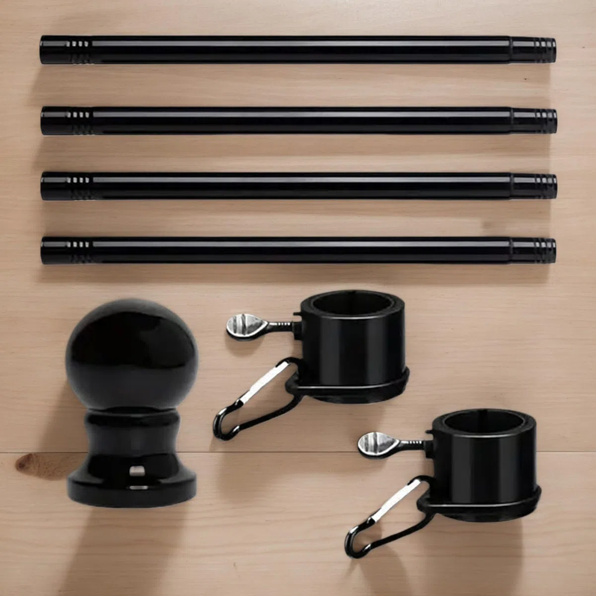 Mástil De Bandera Para Exterior | Con Anillos Giratorios De 360° De Acero Inoxidable De 180 Cm | Para Bandera Y Estandarte De Porche Exterior - Para Porche Garaje Jardín Patio Valla Residencial