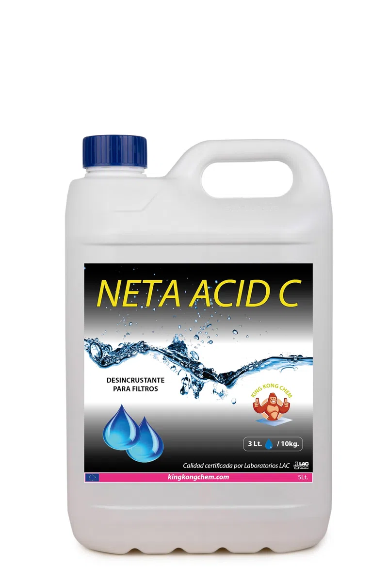 Desincrustante Limpiador de filtros de Piscina Neta Acid C - 5 litros