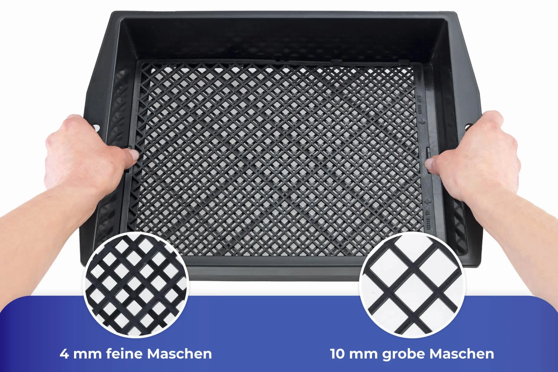 Maximex Colador de jardín con colador Ajustable – Colador de jardín con colador Patentado Ajustable, Polipropileno, 35 x 7,5 x 27,3 cm, marrón