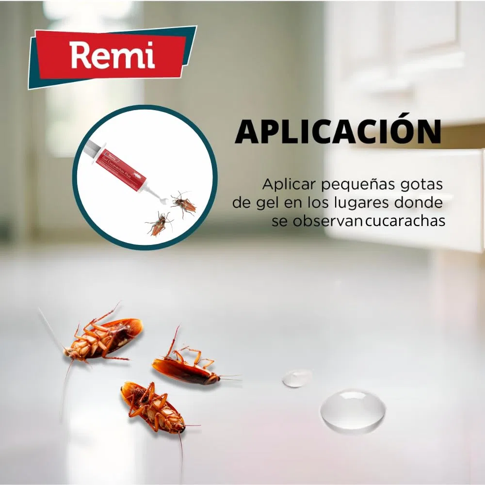 Remi Hogar Pack Gel Cucarachas + 15 Trampas Adhesivas | Mata Todo Tipo de cucarachas | Seguro para Personas y Mascotas | Fácil de Usar y sin Olor | Control eficaz en casa o Negocio (Gel + 15 trampas)