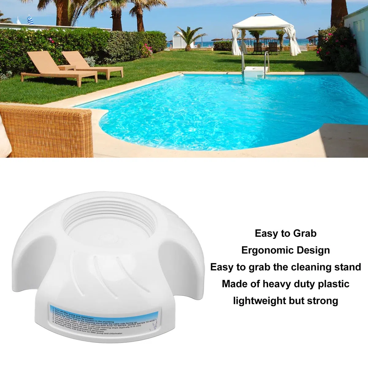Soporte Limpieza Piscina Reemplazo Compatible Celdas Turbo GLX Cellstand - Filtro Accesorio Mantenimiento Sistemas Filtración
