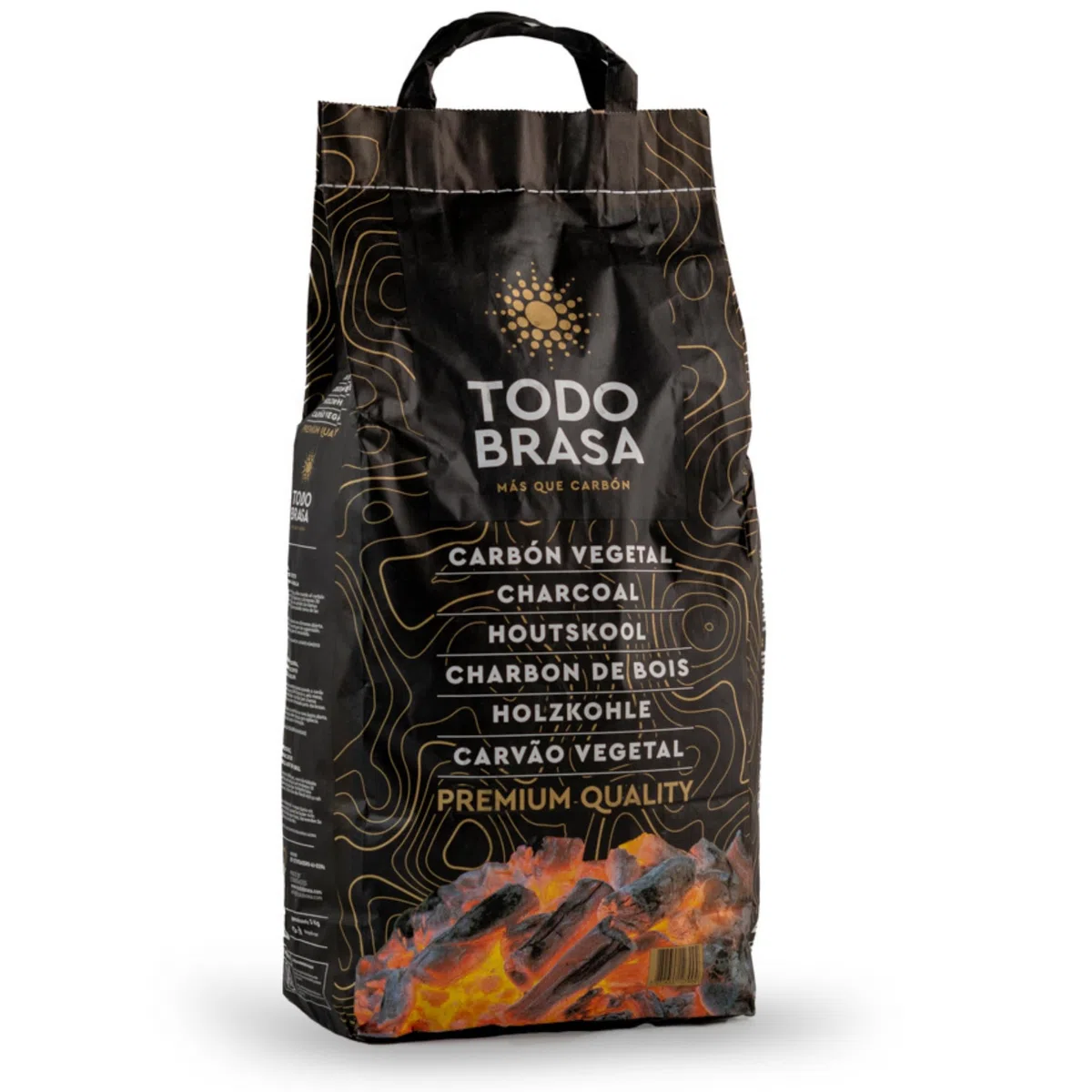 TODOBRASA CV3 • Carbón Vegetal Encina • Ecológico Leña Ibérica • Saco 3 Kg Premium BBQ • Especial Parrilla Barbacoa • Brasa Profesional • Grilling
