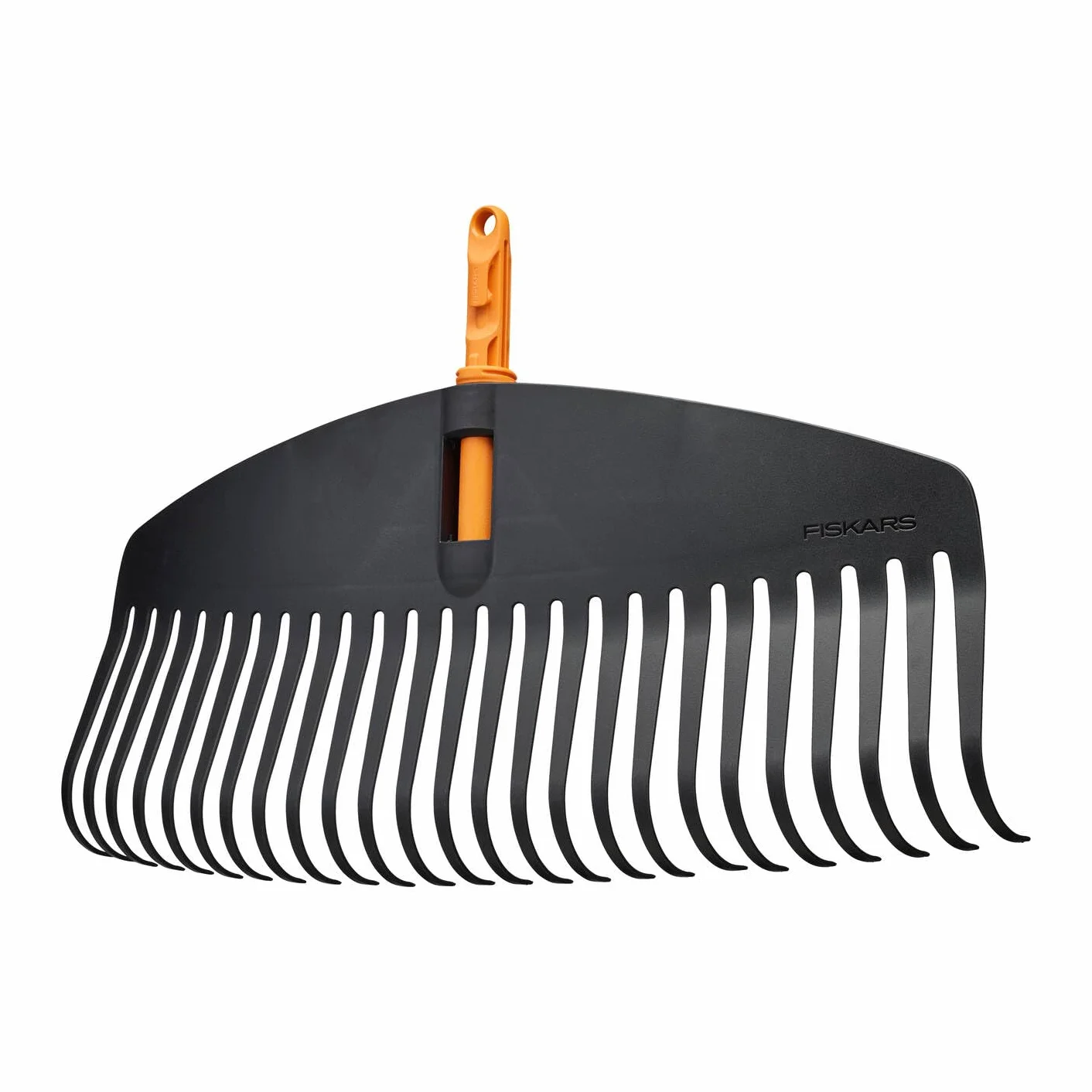 Fiskars OneClick Rastrillo de Hojas L, Accesorio Escoba en Abanico para Jardines Grandes, Cambio sin Esfuerzo en un Clic, Ancho: 51cm, Negro/Naranja, 1080673