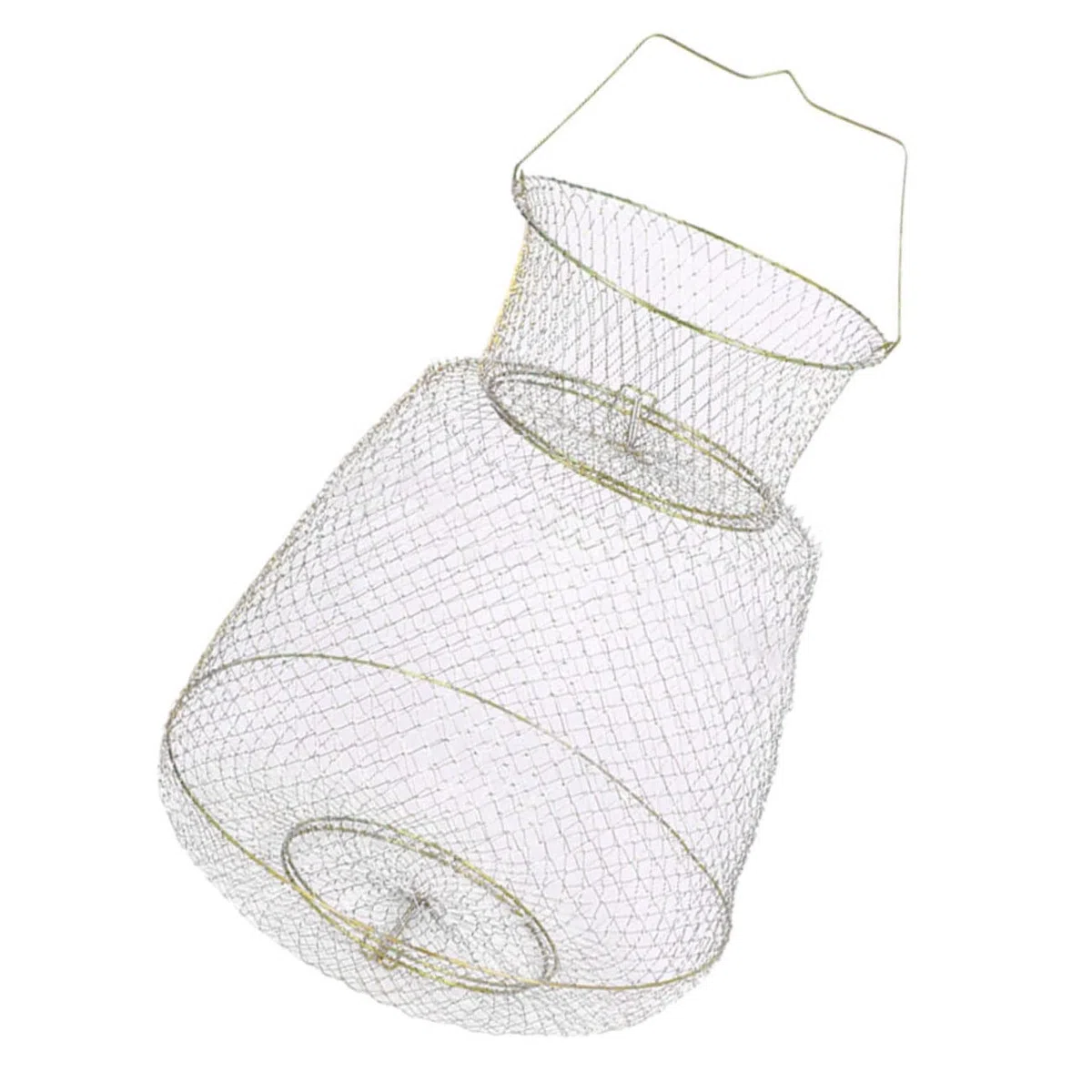 Jaula Protectora para Pesca de Malla Galvanizada, Cesta Metálica de 25 Cm, Red Resistente y Duradera, Equipo para Pesca al Aire Libre, Captura y Conservación de Peces