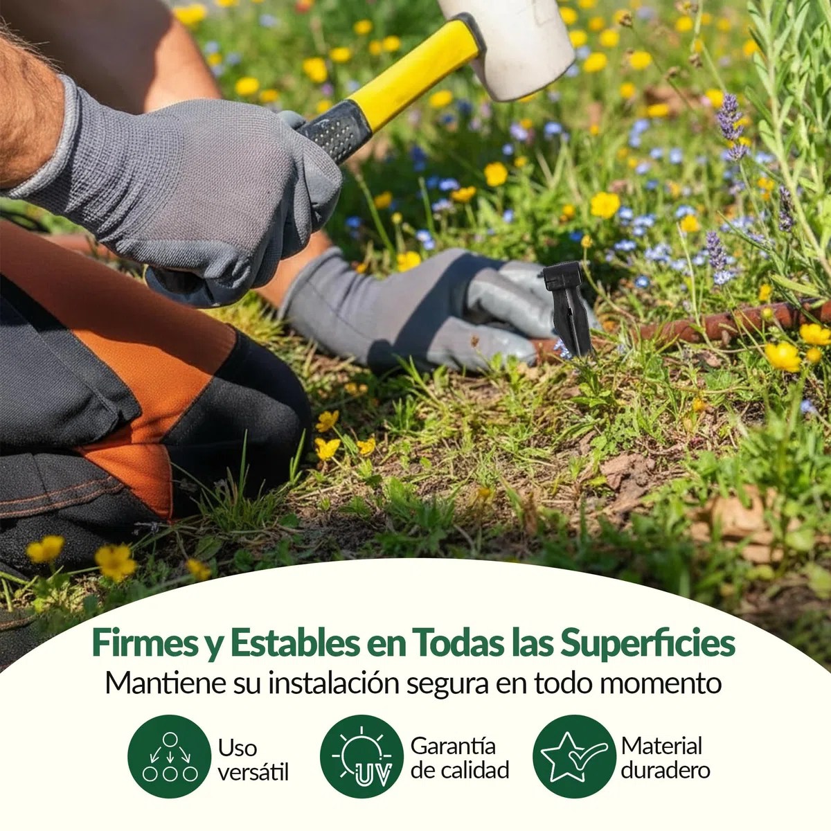 GARDENIX® 100 Pieza Anclajes AquaPIN para Manguera de riego para jardín