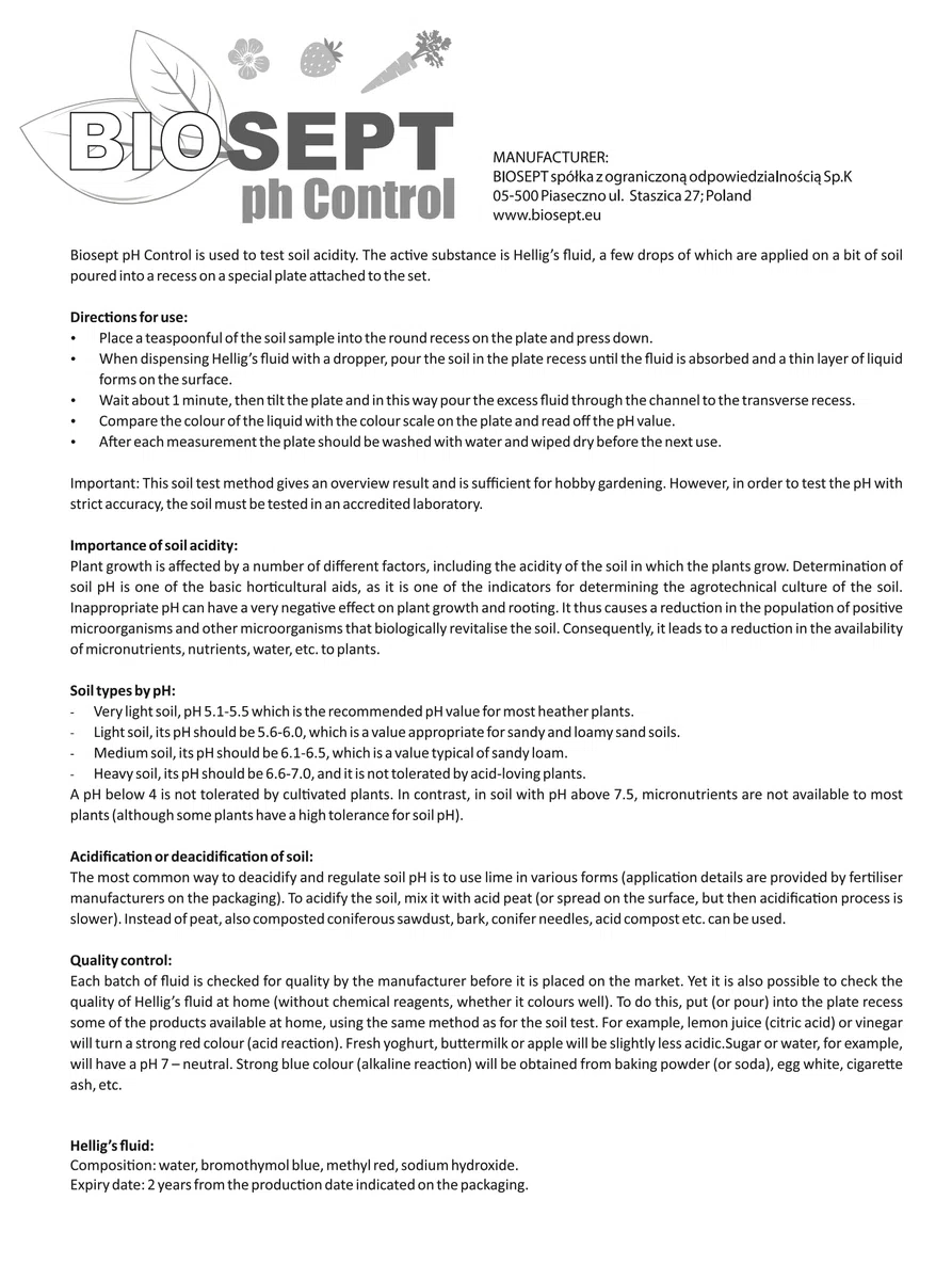 control ph - medidor de ácido del suelo