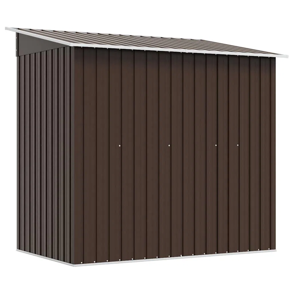 vidaXL Caseta de Almacenamiento jardín Acero marrón 194x121x181 cm