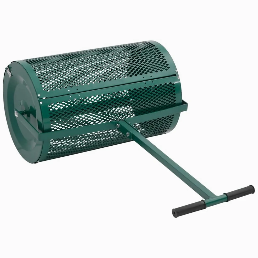 Esparcidor de compost 75L verde acero