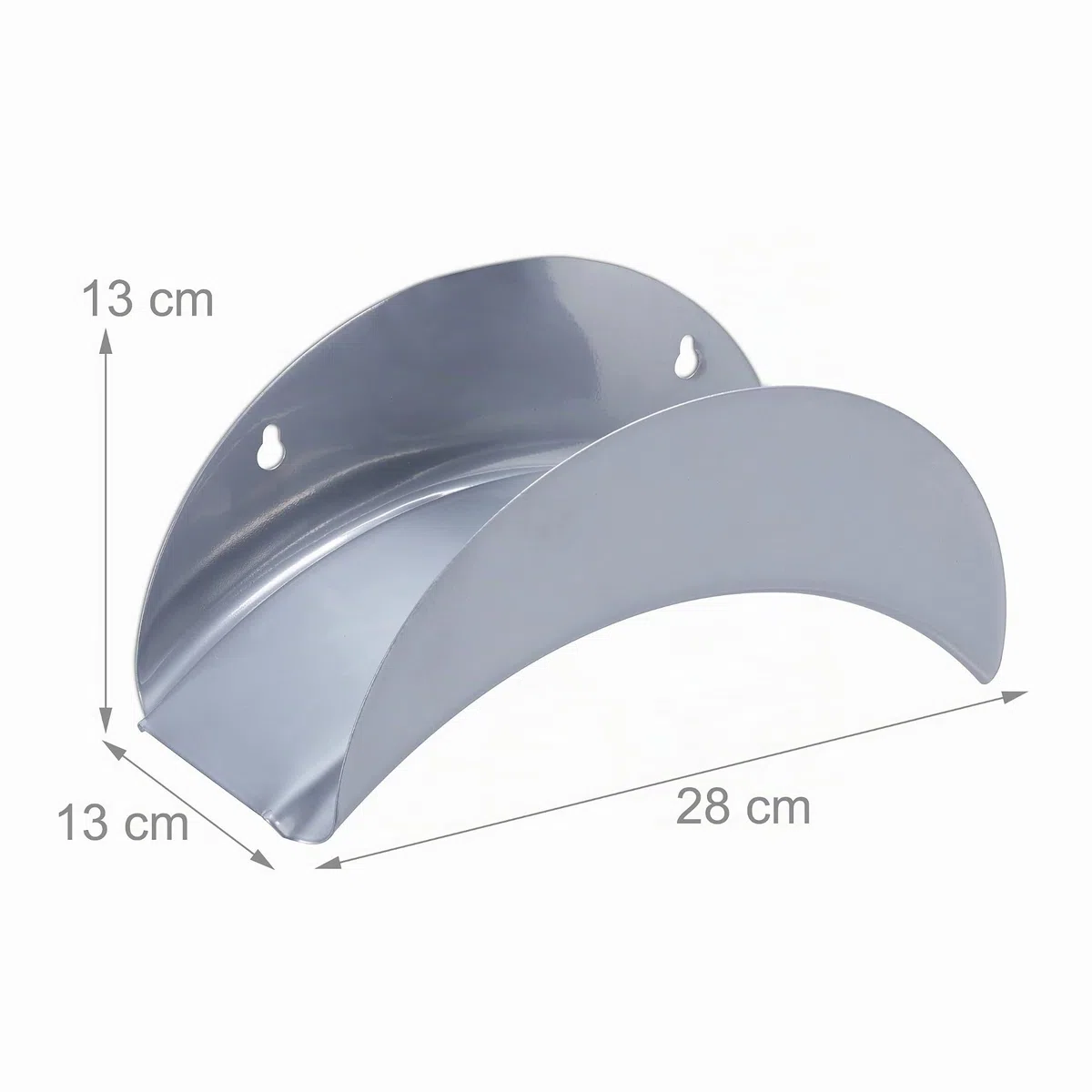 Relaxdays Soporte Manguera de Pared, para Mangueras de 30 m 1/2", Portamangueras Metálico Semicircular, Jardín, Gris
