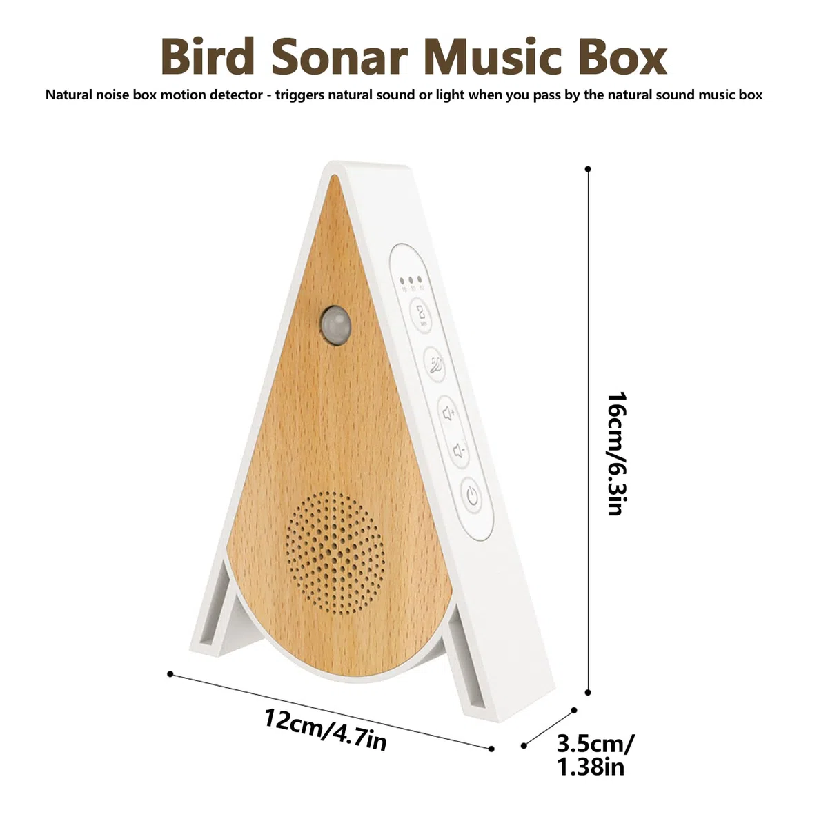 Caja De Sonido Triangular Con Sensor De Pájaros: Caja De Sonido Para Pájaros Con Temporizador, Bird Chirping Sound Box Para Meditación Recreación Relajación En Dormitorio Baño Lugar De Trabajo