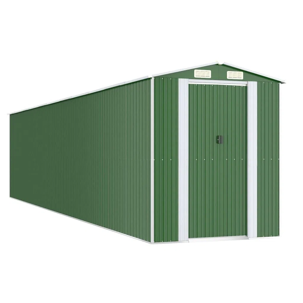 Caseta para electrodomésticos, 192 x 938 x 223 cm, acero galvanizado, color verde
