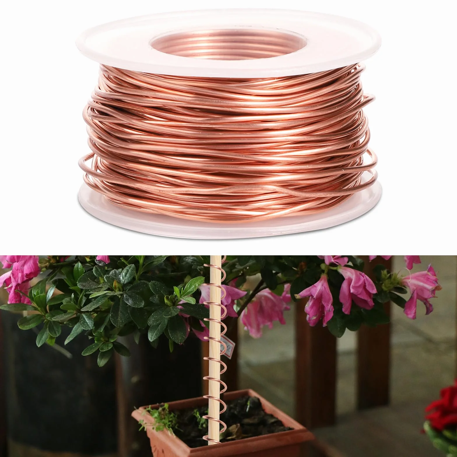 Antena de electrocultivo, alambre de cobre puro 99.9%, calibre 16, 65 pies para jardinería y crecimiento de plantas