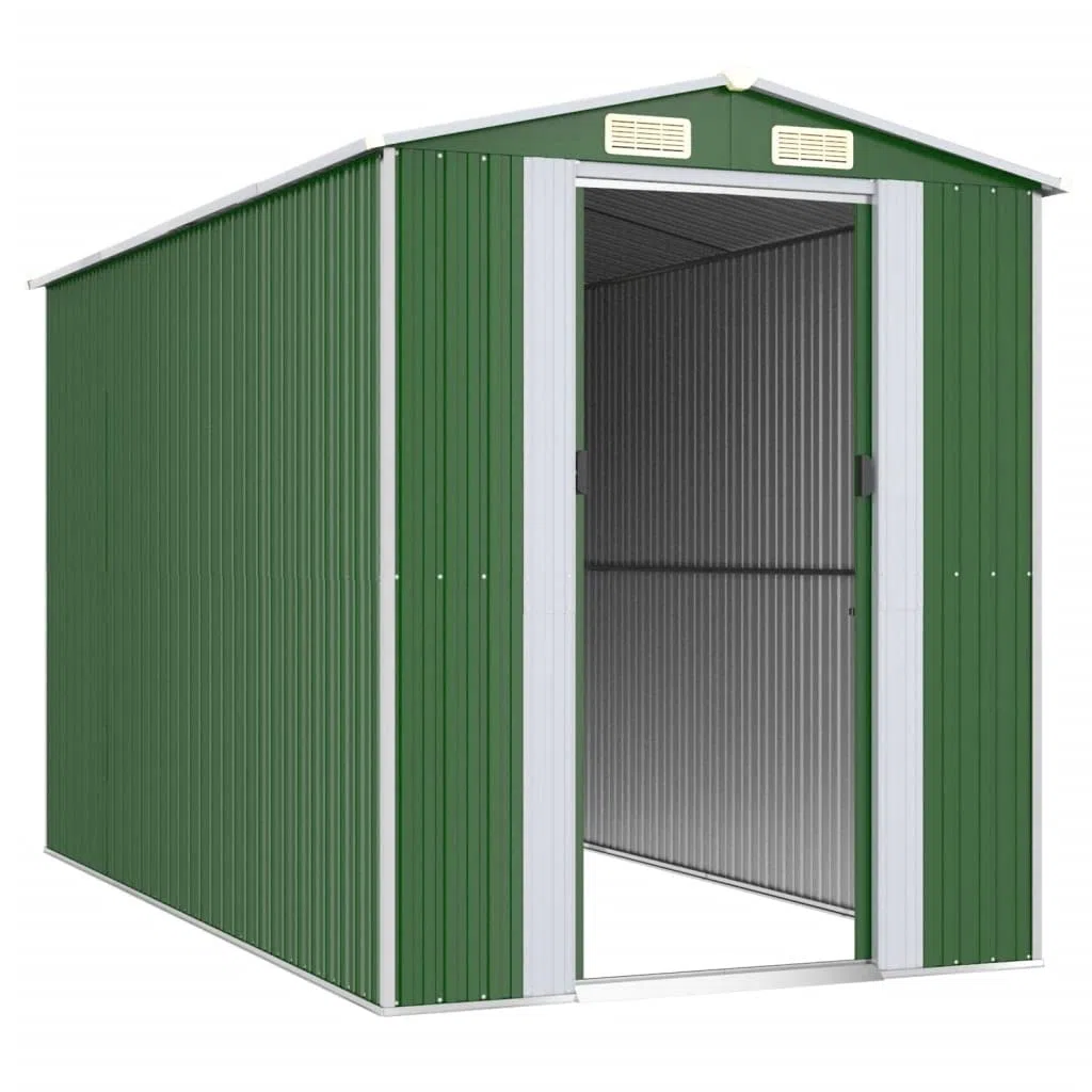 Caseta para electrodomésticos, 192 x 357 x 223 cm, acero galvanizado, color verde