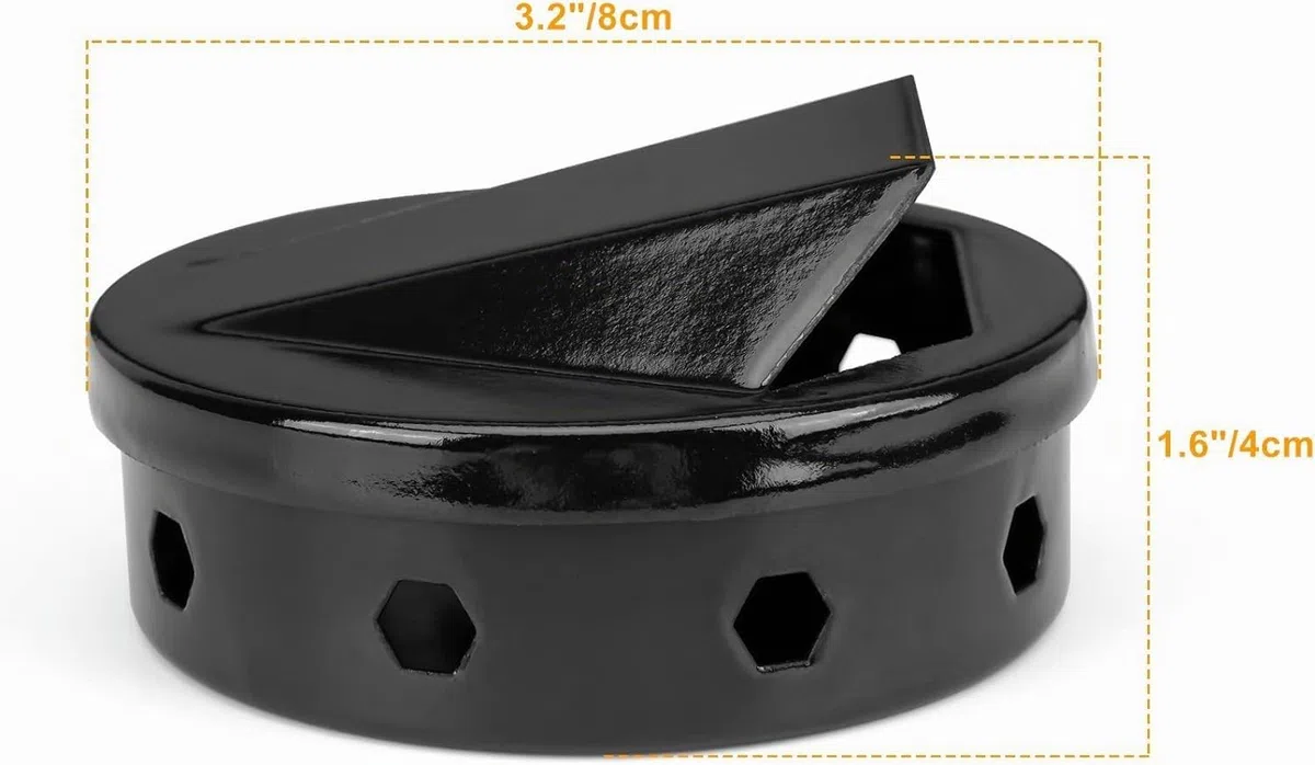 Onlyfire Mini Caja para Ahumar, Smoker Box para Barbacoa de Carbón y Gas, Negro,2 Piezas