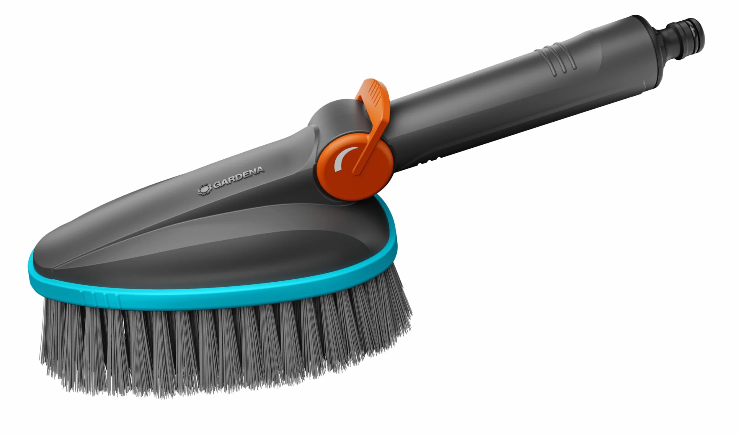 Gardena Cleansystem Cepillo de Mano M Suave: Cepillo de Limpieza con conexión de Manguera, Plano, Superficies pequeñas y delicadas, práctico manejo con una Sola Mano, Ajuste del Agua (18842-20)