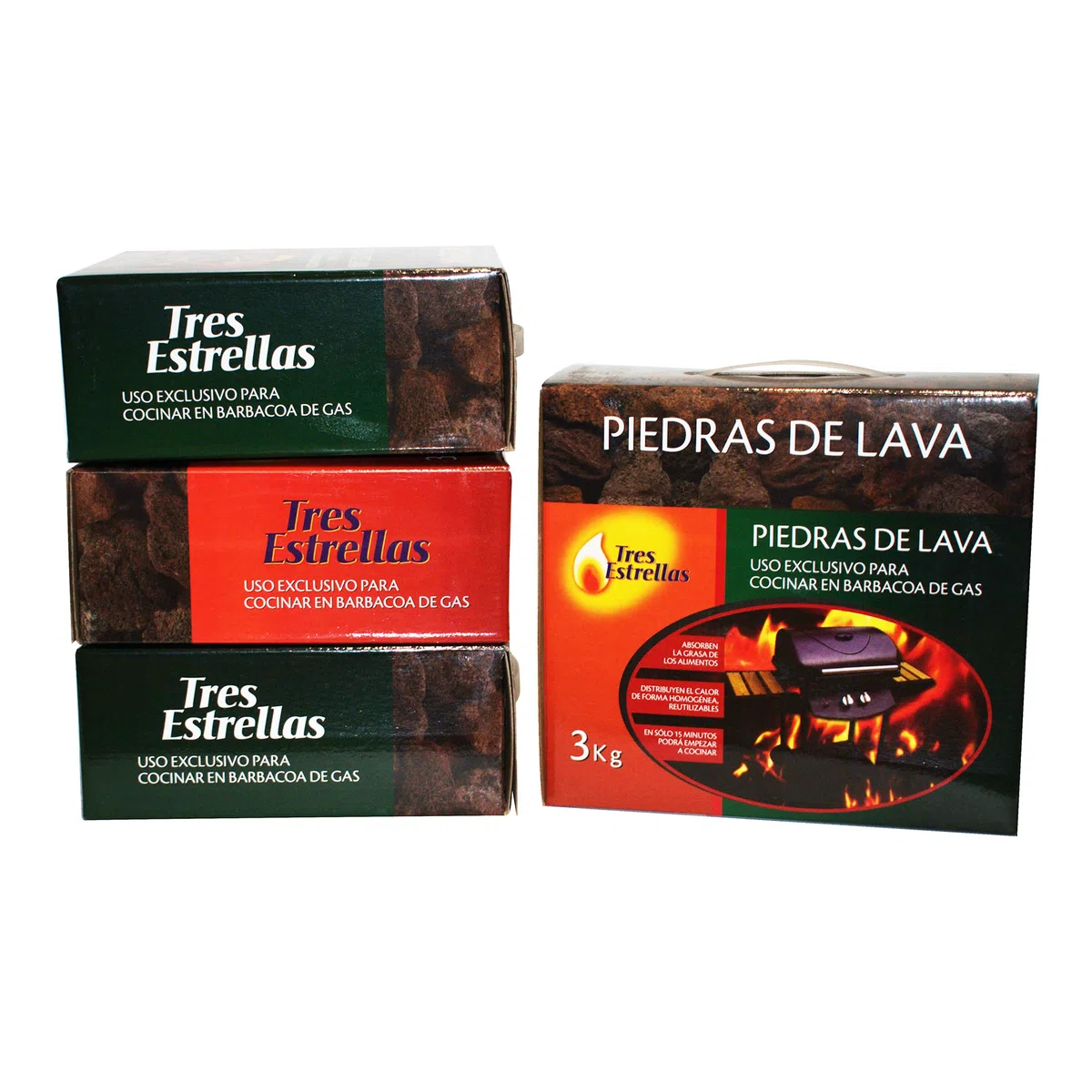 Piedras Volcánicas para Barbacoa, 3 kg | Rocas de Lava Perfectas para Cocinar en Parrilla Eléctrica