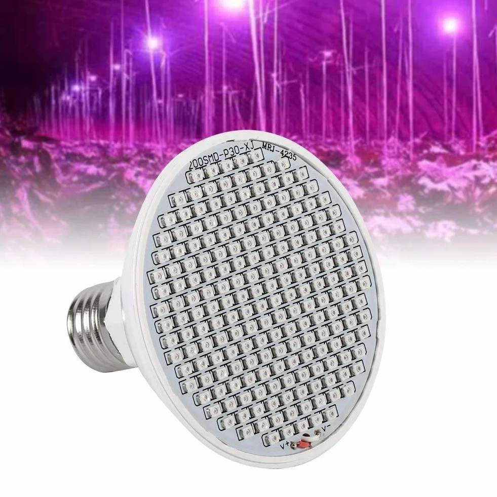 JTLB Full Gr24W 200 LED Luz de crecimiento de plantas E27 hidropónica, flores y verduras, 85 ~ 265 Vow