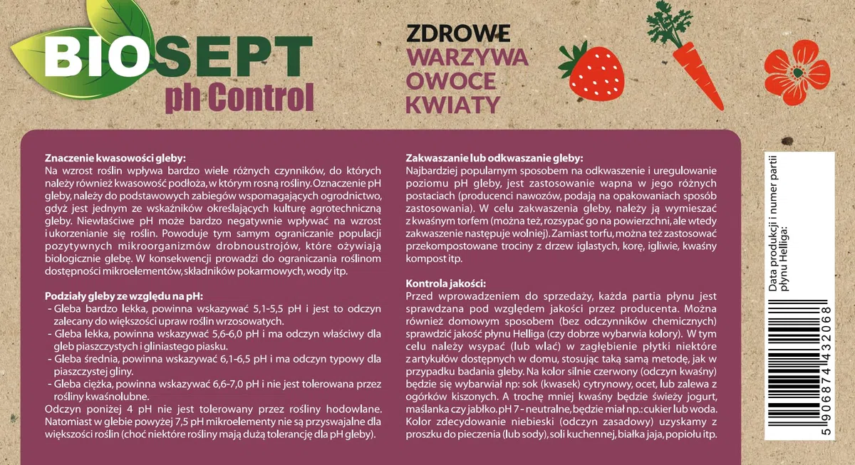 control ph - medidor de ácido del suelo