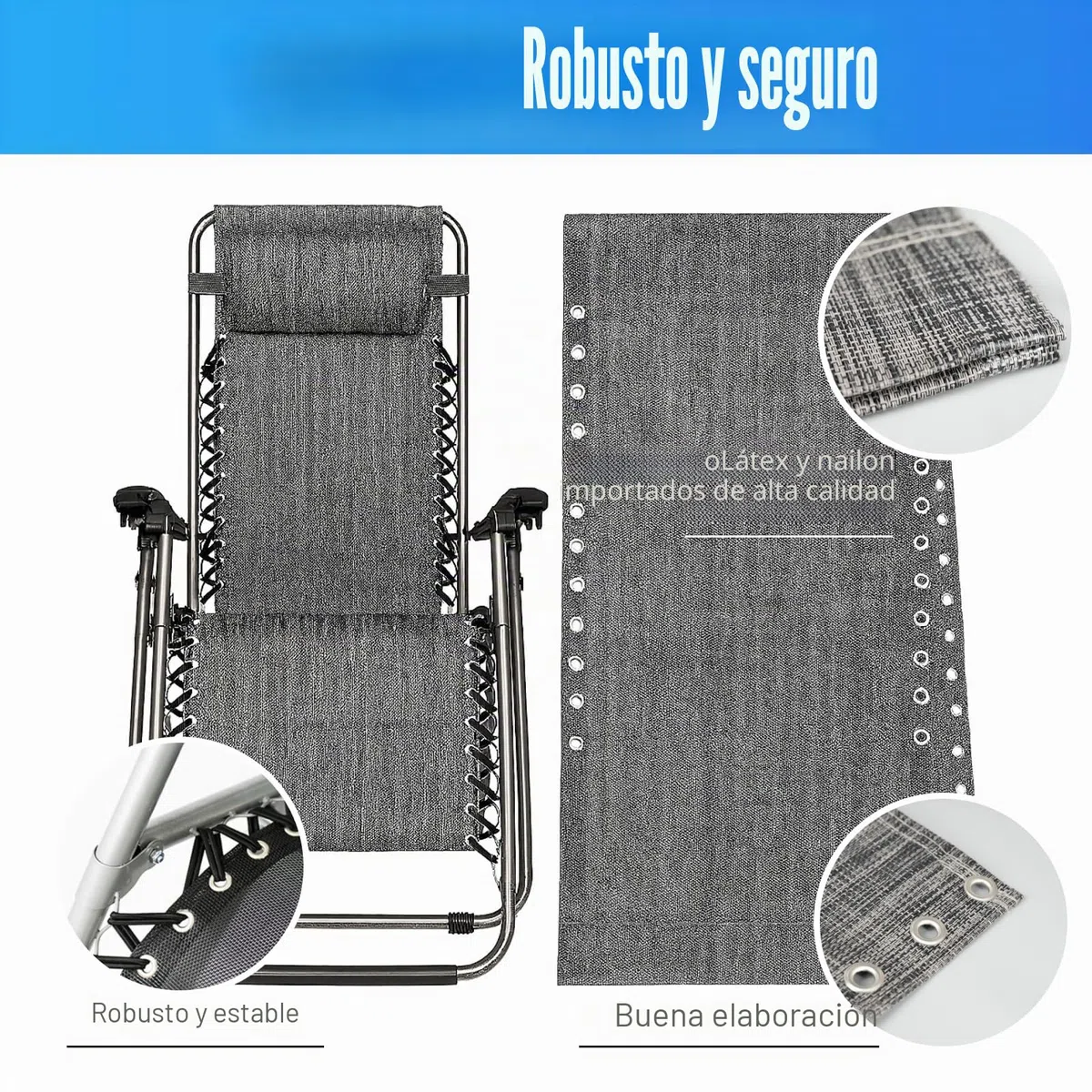 Tela de Repuesto para Tumbona con 4 Cuerdas elásticas (160 x 43 cm), de Repuesto para Silla de Gravedad Cero Silla Plegable jardín reclinable Exterior de reparación (Diamond Shape)