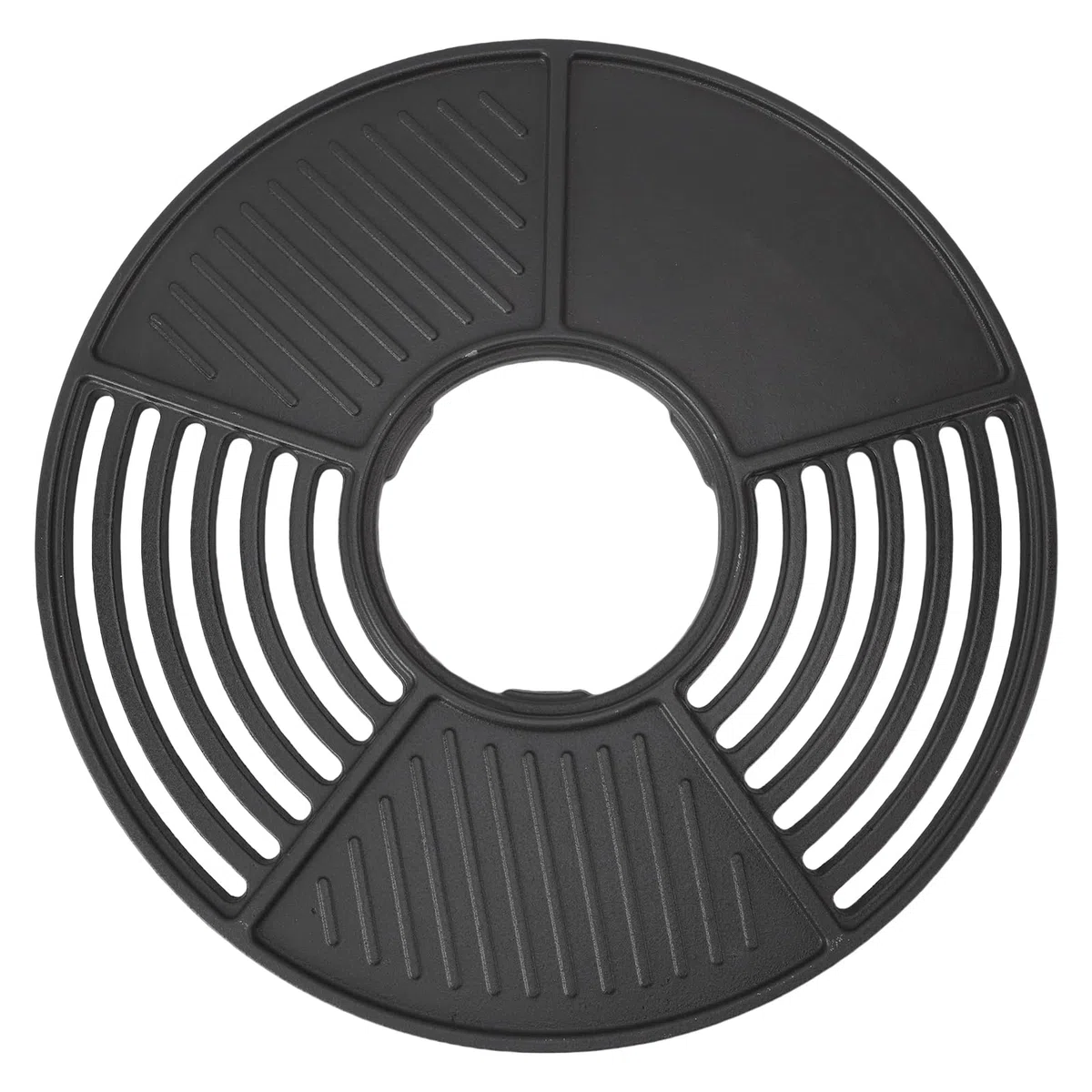 Generic Parrilla Redonda De Hierro Fundido De 42 Cm, Parrillas De Cocina Combo De Plancha Parrilla De Carbón Antiadherente Placa De Sartén Para Barbacoa Reemplazo Para Picnics Para Acampar Al Aire
