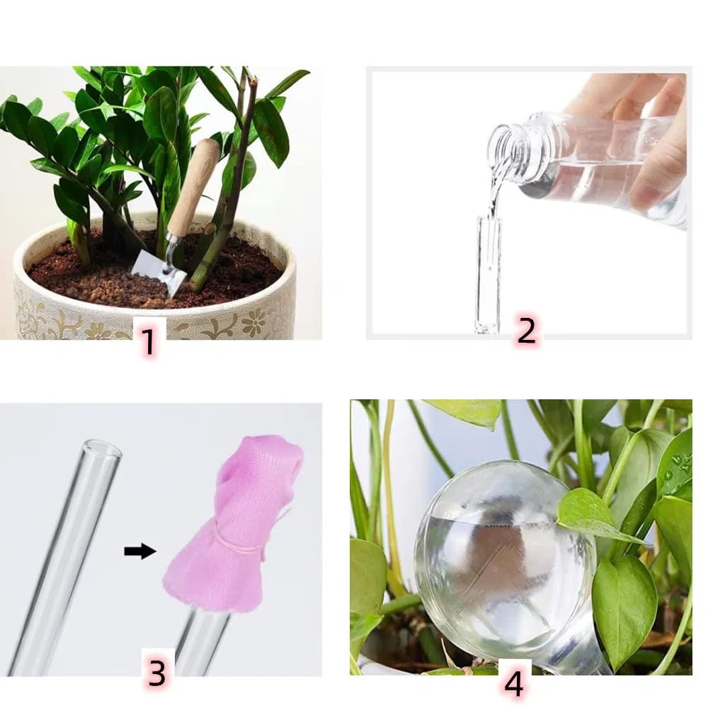 10 bombillas de riego de plantas, globos de riego automático, bombillas de riego para dispositivos de agua de jardín, globos de riego automático para plantas, riego transparente para plantas