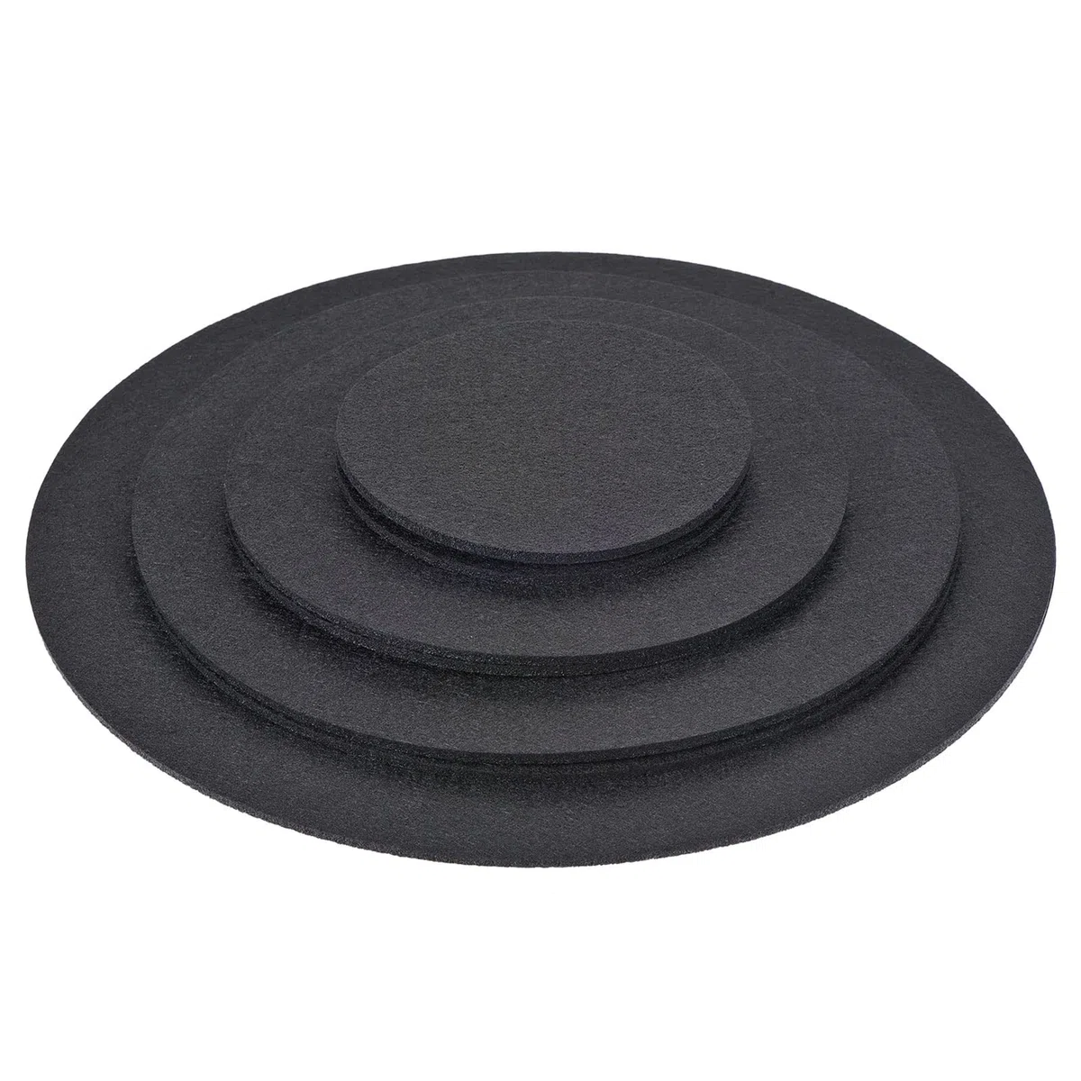 sourcing map Plantas Posavasos 4 6 8 10 Pulgadas Reversible Absorbente Impermeable Redondo Almohadilla Fieltro Estera, Negro 8en1 Conjunto