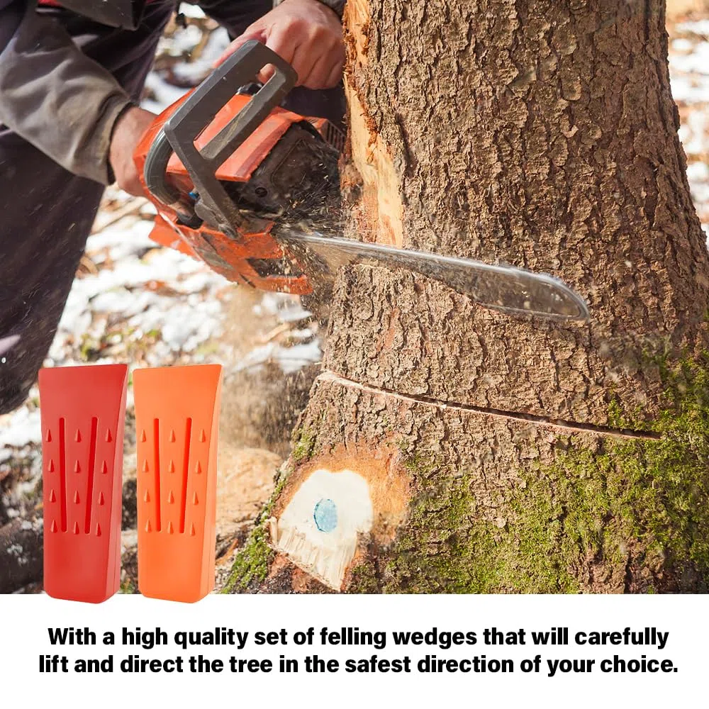 6 Piezas Cuñas para Talar Arboles, ABS Cuña de Arbol Plástico, Cuñas de Tala de Motosierra, Cuña de Corte de Árboles, Accesorios Forestales Bosque, Accesorio Herramienta para Leñadores