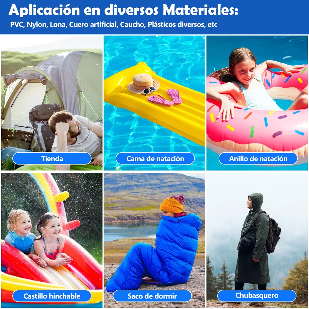 Nepfaivy Parches Piscina - Kit Pinchazos Piscina Impermeable PVC 10 x 150 cm - Kit Reparación Piscina de Sellado Flexible para Piscina, Piscina Infantil, Colchón Hinchable, Liner Piscina