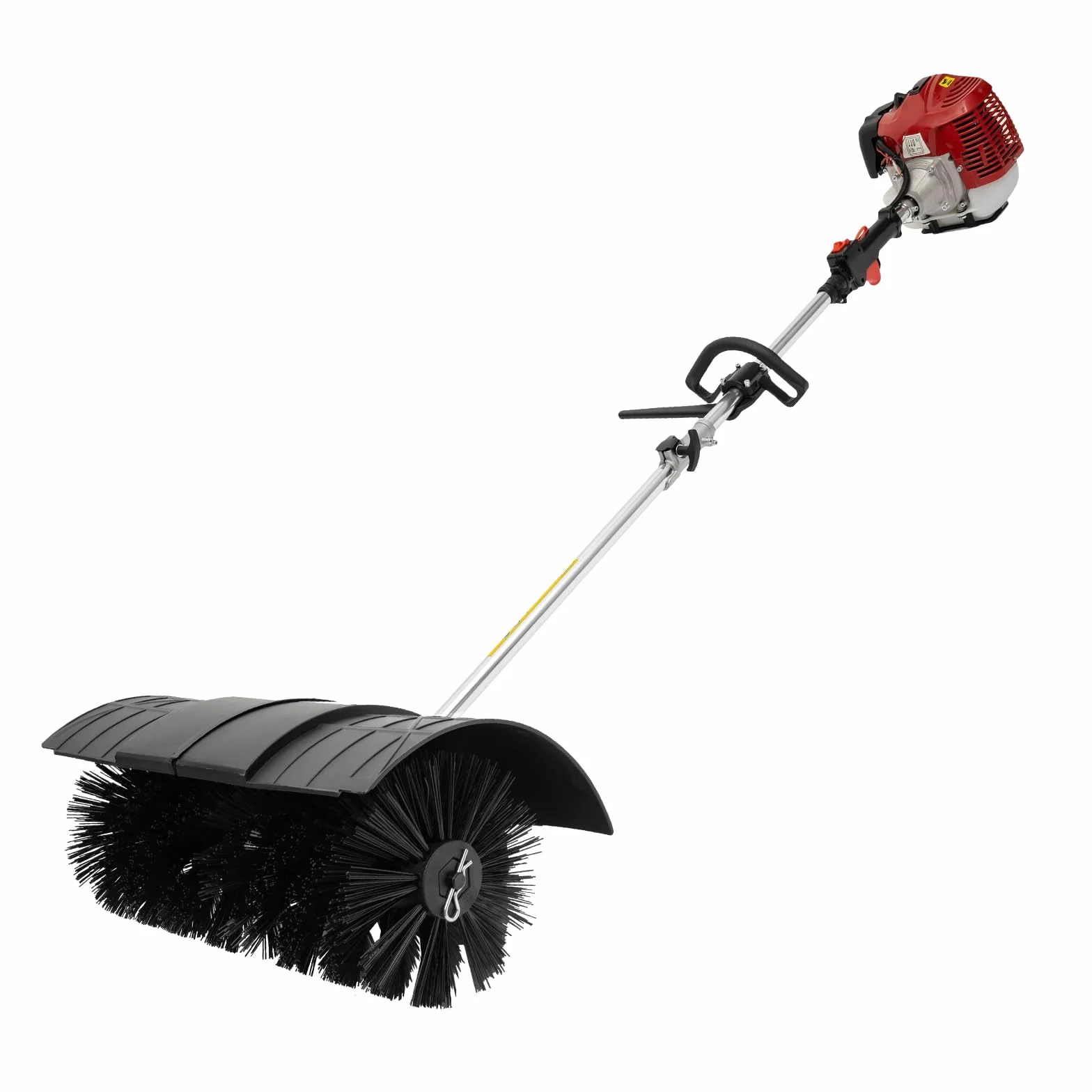 Barredora de gasolina de 52 cc, 1,25 kW, con gafas protectoras y correa para el hombro, barredora manual de 2 tiempos para nieve, hojas y tierra