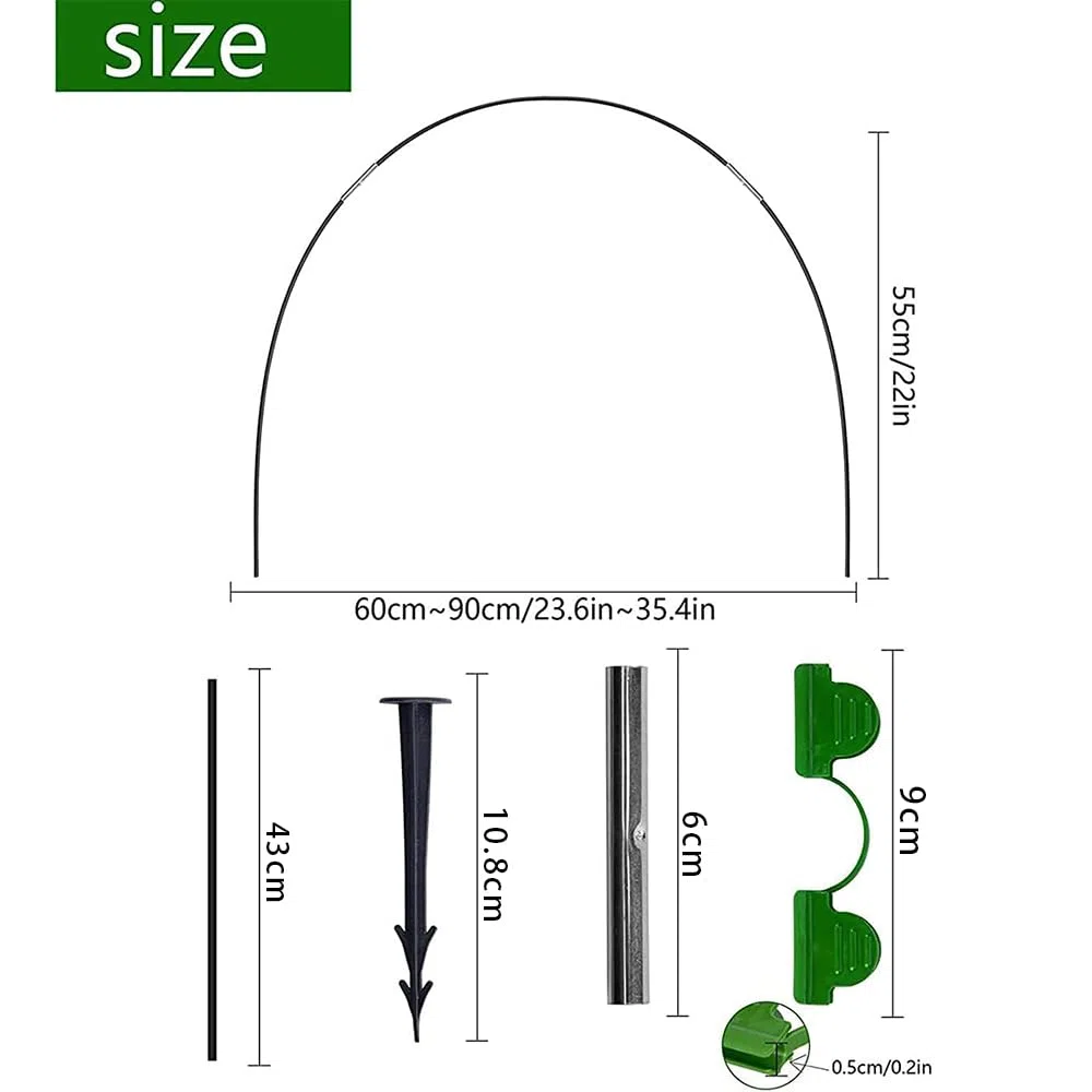 túnel Invernadero, túnel para Plantas jardín, Soporte para Túneles Jardín, Garden Aros Invernadero, Túnel para Plantas Aros Invernadero para Cultivar Túneles.