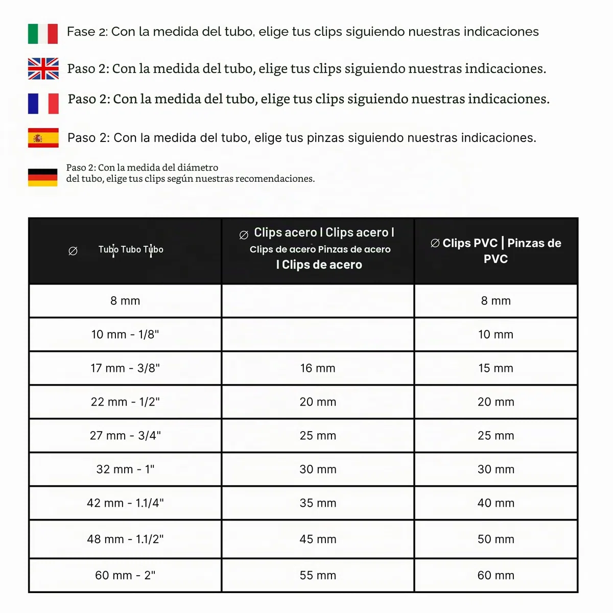 Generico Lote de 20 pinzas para invernadero de acero y plástico, diámetro de 20 mm, color plateado