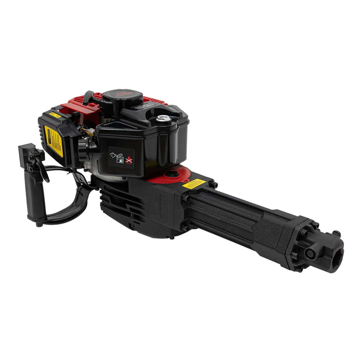 Excavadora de gasolina 2 en 1, 52 CC, 2 tiempos, portátil, 1900 W, pala para piedra, martillo de demolición, gasolina, jardín, árbol, excavadora, para jardín, granja y hogar