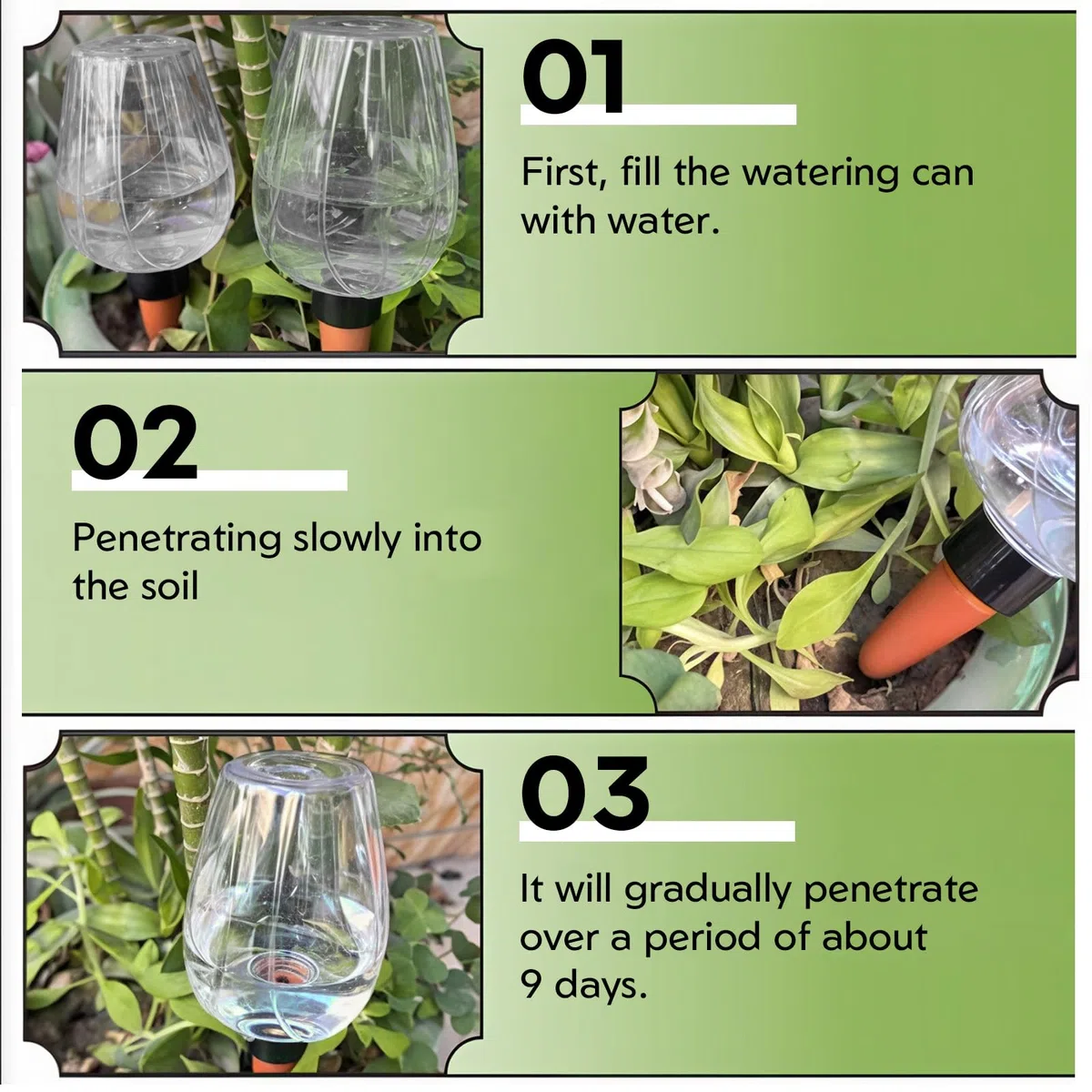 Bolas De Riego, Juego De 4 para Riego Automático De Plantas, Esferas De Agua para Plantas, 350 Ml De Autorriego, Bola De Riego para El Riego Automático De Plantas De Interior Y Balcón