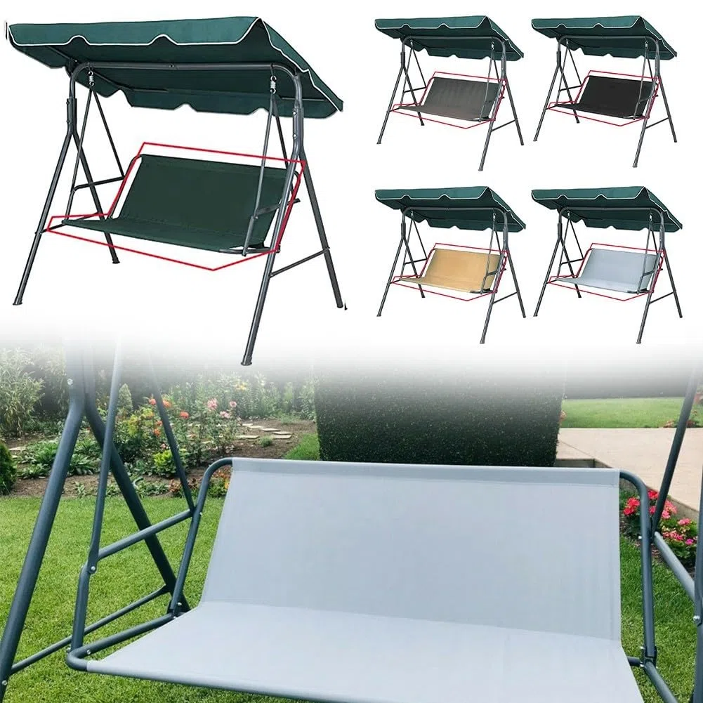 Funda de repuesto para columpio de jardín, protector de asiento plegable de tela Oxford 600D, funda de asiento de columpio de tela para columpios, 115 x 48 x 48 cm, repuesto para columpios de