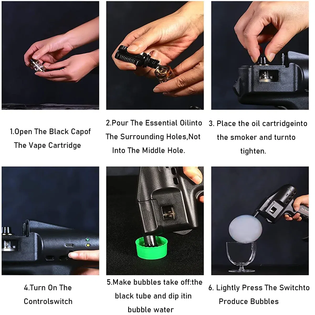 RayGenius Introductor De Humo, Mini Ahumador, Generador EléCtrico PortáTil De Humo FríO para Comida, CóCteles, Carne, Bebidas, Bistec con Tapa De Taza