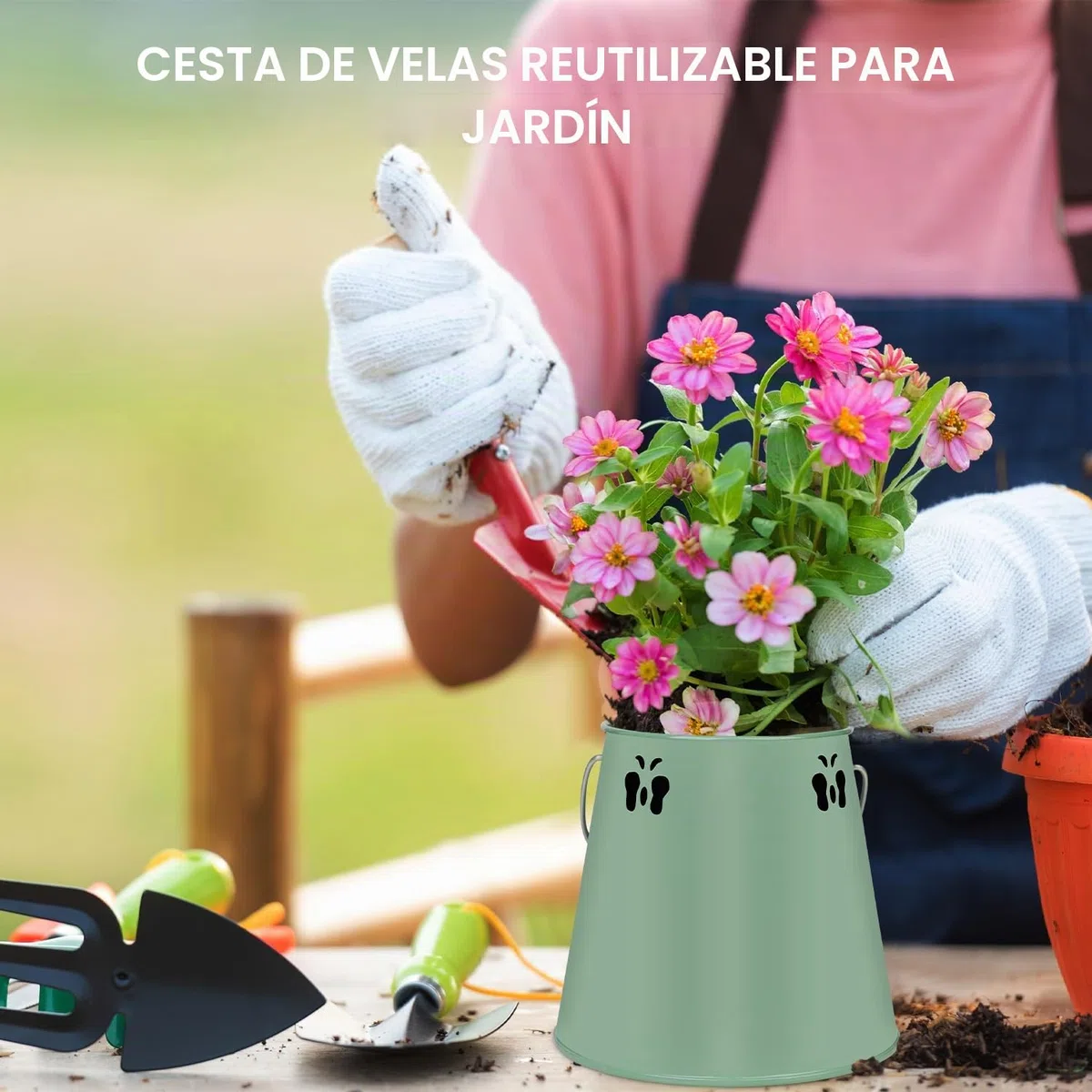 2 velas grandes de citronela, 2 mechas, 2 mechas, con asas, cera de soja, para jardín, camping, terraza, barbacoa o tarde de verano