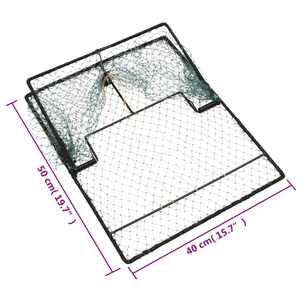 vidaXL Trampa para Pájaros, Red de Captura para Aves Vivas, Protección para Cultivos, Trampa Humanitaria para Animales, Acero Verde