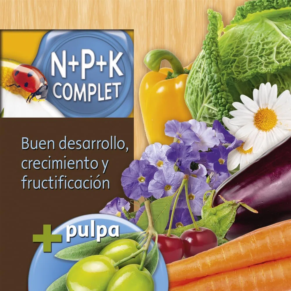 Flower - Harinas Orgánicas 800 gr | Abono Natural | Mejora Desarrollo, Crecimiento y Fructificación | Produce Más Pulpa, No aplica, 16x5.5x23.5 cm, Abono Sólido