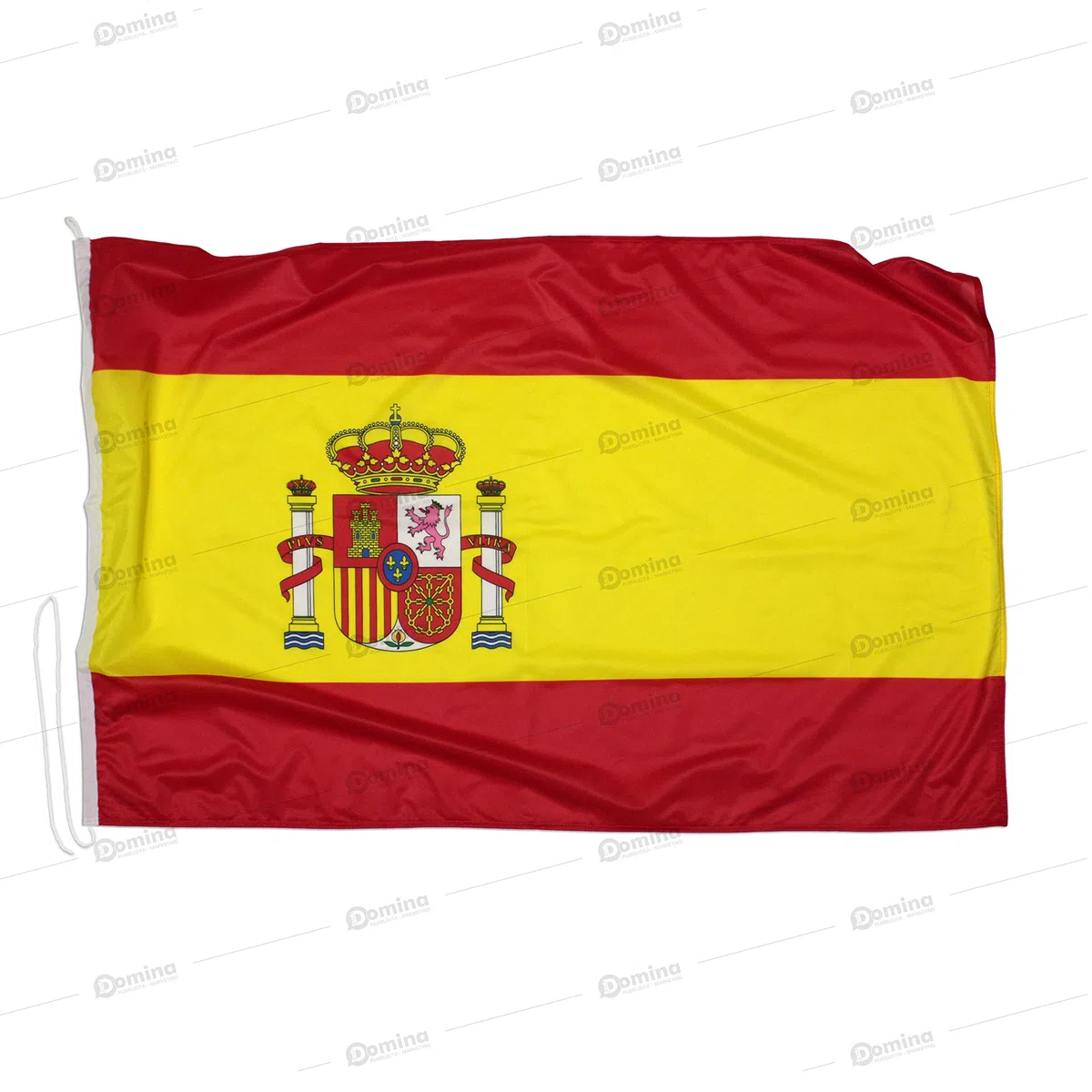 Bandera España 225x150 cm en Tela náutico 115g/m², Bandera española 225x150 Lavable,Bandera de Espana 225x150 con cordón,Doble Costura perimetral y Cinta de Refuerzo