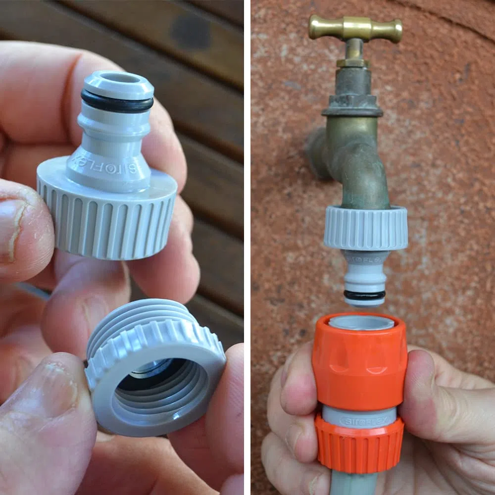 Siroflex 4550/AS Kit de Riego para Jardín con Lanza y Conectores Rápidos 1/2", Adaptador Grifo 3/4", Set Completo para Manguera, Made in Italy