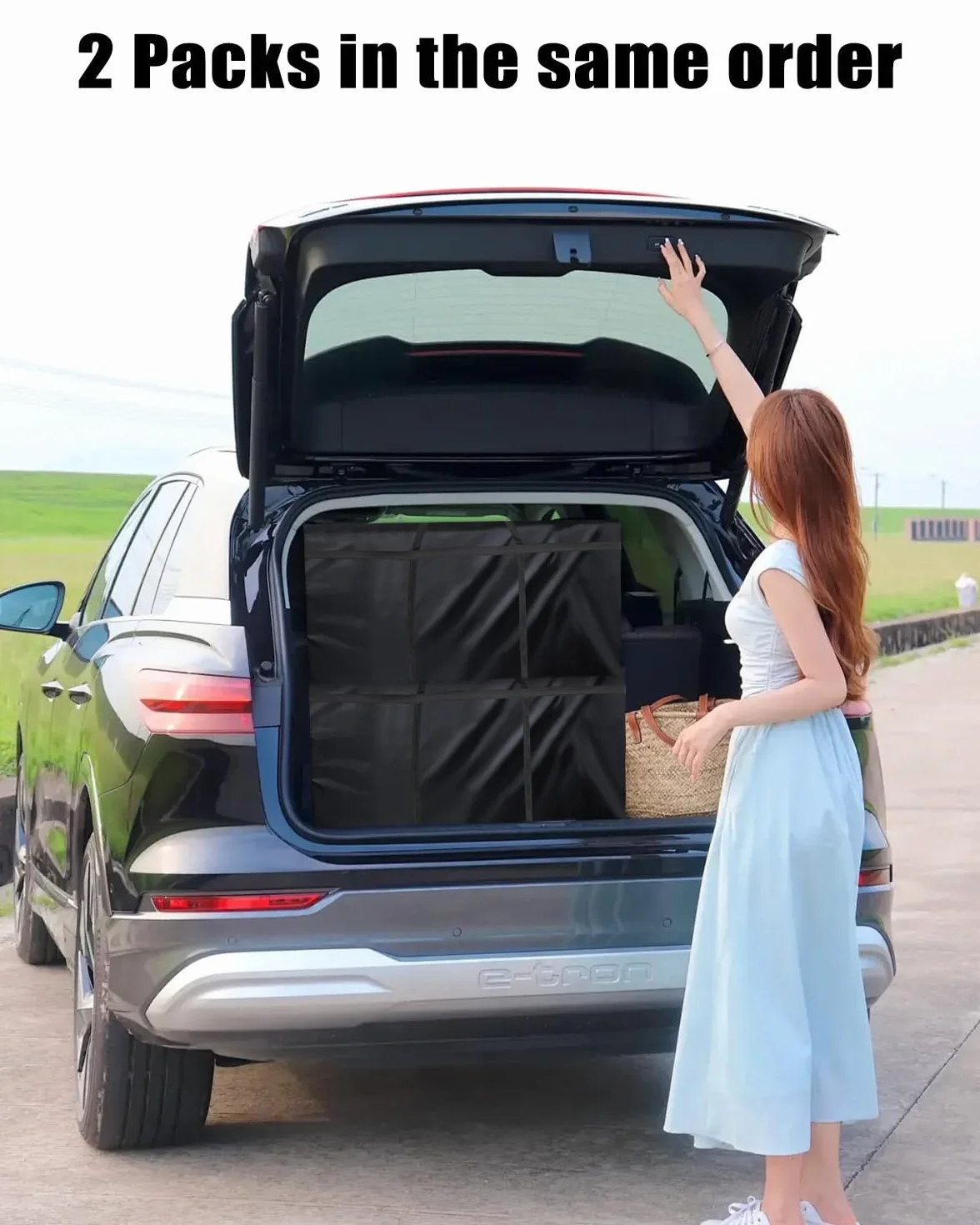 Funda Cojín para Muebles, Paquete de 2 estuche de Almacenamiento para Exteriores gran tamaño, Jardin Bolsa Impermeable con Asas para Muebles Ropa, Mantas(122x39x55cm,Negro)