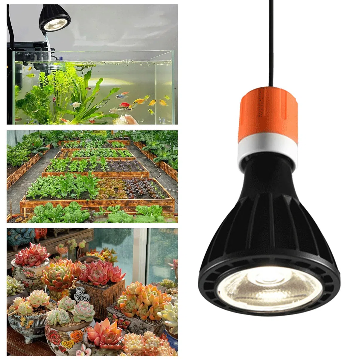 Genérico Bombilla Luz Planta - Lámparas de Interior para Crecimiento de Plantas,LED Espectro Completo Ahorro Energía Portátil para Invernadero Acuario Jardín Huerto Suculentas
