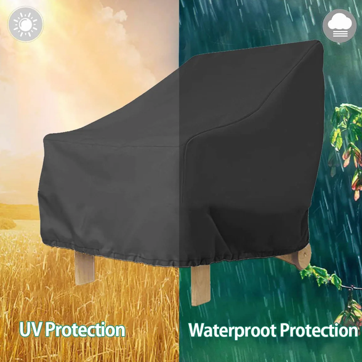 Funda Silla Adirondack 91x85x80cm 210D Oxford Tela Funda Silla Exterior Impermeable para Adirondack Chair Antipolvo Anti-UV Funda para Sillón de Jardin Funda para Sillas de Terraza