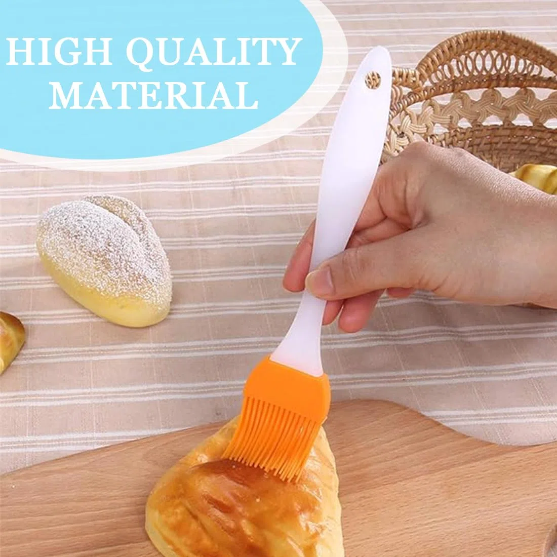 Brocha Cocina,Pincel Silicona Cocina Juego De 3 Piezas,Pincel Cocina, BBQ Pincel,Resistente a Altas Temperaturas Pinceles de Silicone Traje para Barbacoas,Repostería,Revolver Alimentos,Baking Cooking