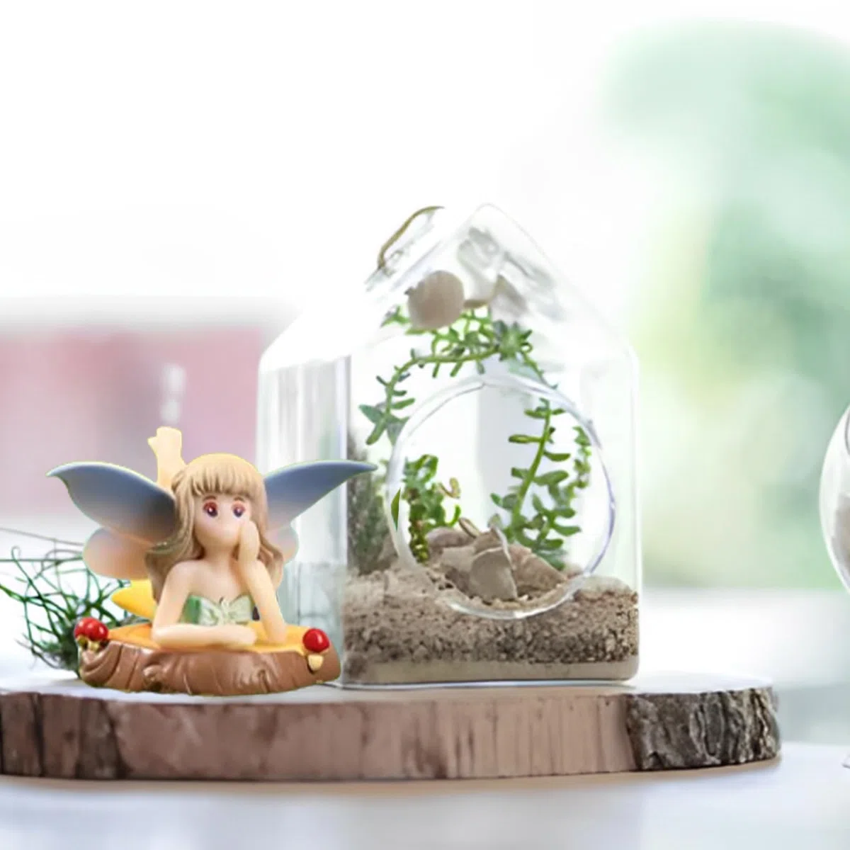 8 Piezas Micropaisaje Hada de Las Flores Muñeca Elfo, Hadas de Flores Estatuas en Miniatura, Figuras de Jardín Hadas, Pequeñas Figuras de Hadas, para Decoración Macetero